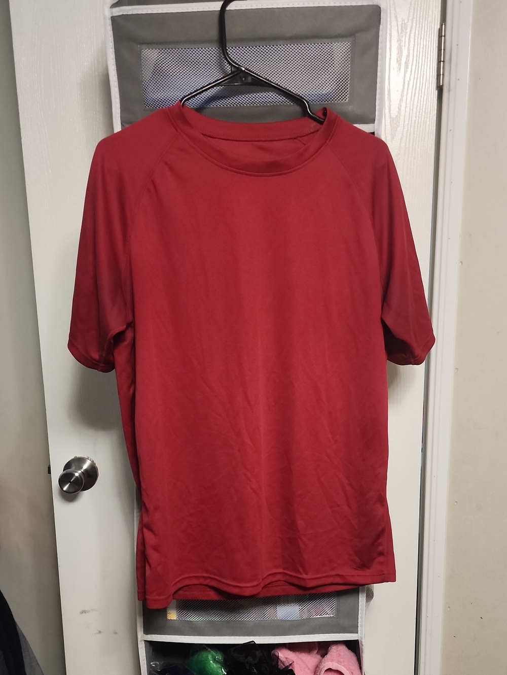 Men's Red Performance Short-Sleeve Shirt